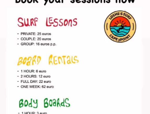 Loshe’s Surf School Board Rentals