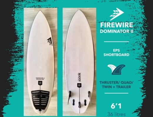 6’1 Firewire Dominator II Surfboard to Rent