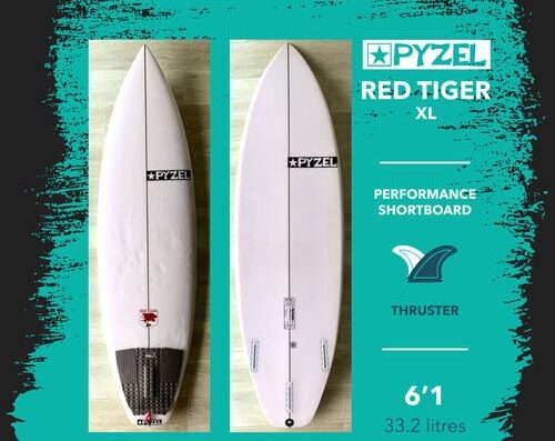 6’0 Pyzel Red Tiger XL Surfboard to Rent